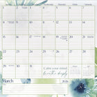DateWorks - 2026 Calendrier Mural Magnétique Familial 16 Mois - 12 po x 12 po - Chanson Murmurée - Anglais -16 pages mensuelles détachables avec section de notes pour Septembre 2024 à Décembre 2025