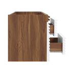 Modway - Render 48" Armoire de lavabo compatible avec un seul lavabo (non inclus) - Noyer blanc-Matchs non inclus