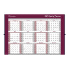 Brownline - 2025 Calendrier annuel horizontal/vertical annuel mural imprimé des deux côtés - 32 po x 48 po - Anglais-Roulé et emballé en boite individuellement