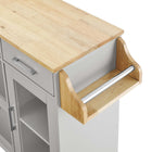 Modway - Culinary Chariot de cuisine avec support à épices, Gris clair naturel-10