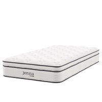Modway - Jenna 10 po Ressorts et mousse Matelas simple XL-Housse matelassée pour oreiller
