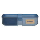 Sistema - Boîte bento, contient du plastique recyclé provenant de l'océan - 1,1 L - bleu sarcelle ou bleu assorti-Lavable au lave-vaisselle (grille supérieure uniquement), au réfrigérateur et au congélateur ; conçu et fabriqué en Nouvelle-Zélande, sans phtalates ni BPA