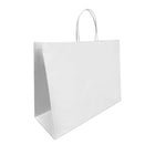 Reliabag - Sac En Papier Avec poignees Torsadees, Blanc, 16 po L X 6 po P X 12 po H, Paquet De 250-Poignees renforcees en ficelle torsadee