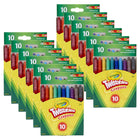 Crayola - Mini crayons Twistables, 10 par paquet, 12 paquets-Les barils en plastique durable sont transparents et permettent aux enfants de voir la couleur à l'intérieur tout en le protégeant contre la casse.