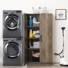 Prepac - Armoire de rangement Elite 32 po - Gris dérivé-Poignées durables et solides en noir mat