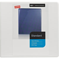 Staples® – Reliure de présentation standard à anneaux en D, 1 po, blanc-Les anneaux en D sont dotés d'une plus grande capacité de feuilles que les anneaux ronds de la même grandeur