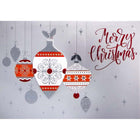 Rosedale - Cartes de souhaits Noël Gold / Enveloppes - 5-1/2 po x 8 po - Décorations argentées - Paquet de 6-Cartes de souhaits qualité boutique