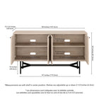Hudson&Canal - Buffet Richmond 58" L - Aulne Blanc-8
