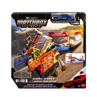 MatchBox - Station de Catapultage Smalley-Plongez au cœur de l'action automobile inspirée du cinéma avec le coffret Launch & Crush de Matchbox (Smalley's)