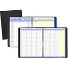 AT-A-GLANCE - Cahier de rendez-vous hebdomadaire/mensuel QuickNotes 2025 - 10 7/8 po H x 8 1/4 po l - Noir - Bilingue-Couverture en similicuir noir