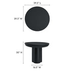 Modway - Caspian Béton rond de 40 po Table à manger, Noir-Revêtement de béton