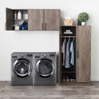 Prepac - Penderie Elite 32 po - Gris dérivé-Construction en bois composite lamellé non toxique, panneau arrière robuste en MDF