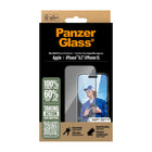PanzerGlass - Ultra-Wide Fit Protecteur d'écran iPhone 16/15 - Transparent-Le revêtement AB a prouvé qu'il tue jusqu'à 99,99 % de toutes les bactéries de surface courantes