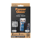 PanzerGlass - Protecteur d'écran de confidentialité pour Samsung Galaxy S24 - Noir-Repousse l'huile et l'eau, réduisant les traces d'empreintes digitales ainsi que la saleté, gel désinfectant et lotion pour les mains