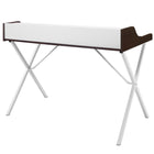 Modway - Bin Bureau - Cherry-Pieds en métal blanc recouverts de poudre