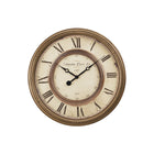 Monarch Specialties - Horloge - 20 po Rond - Horloge Murale - Brun Antique - Transitionnel-Ajoutez une touche d'élégance intemporelle à votre intérieur avec cette superbe horloge murale ronde de 20 pouces en marron antique
