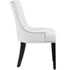 Modway - Marquis Imitation cuir Chaise à manger Ensemble de 2 - Blanc-Pieds en caoutchouc massif