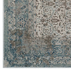 Modway - Dilys Treillis floral vintage vieilli Tapis de 5 pi l x 8 pi L - Brun sarcelle et beige-Résistant aux taches / Facile à nettoyer