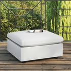 Modway - Commix Trop rempli Terrasse extérieure Ottoman in Blanc-Housses de coussin pour tous les temps