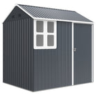 Outsunny - remise de jardin extérieure 7 pi x 5,5 pi avec porte verrouillable-Une surface intérieure de 36 pi² (3,3 ㎡) offre un excellent espace de rangement
