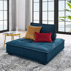 Modway - Saunter Touffe Tissu Chaise sans accoudoir - Azure-Rembourrage en tissu polyester