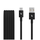 Beats - câbles tissés USB-A vers USB-C - Noir boulon - Paquet de 2-Compatible avec les appareils Apple et Android dotés de ports de charge USB-C, chaque câble est fabriqué avec une conception tissée sans enchevêtrement pour plus de durabilité et de commodité