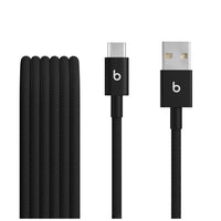 Beats - câbles tissés USB-A vers USB-C - Noir boulon - Paquet de 2-Compatible avec les appareils Apple et Android dotés de ports de charge USB-C, chaque câble est fabriqué avec une conception tissée sans enchevêtrement pour plus de durabilité et de commodité