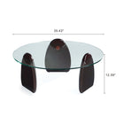 Manhattan Comfort - Table basse moderne glamour Artesia 90 cm, noyer foncé-Caractéristiques Base contemporaine en noyer foncé massif