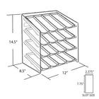 Azar Displays – Présentoir à maquillage de comptoir à 4 niveaux de 16 compartiments à panneau perforé (222484)-Dimensions : 14,5 long. x 12 larg. x 8,5 prof. (po)