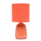 Simple Designs - Petite lampe de table ronde - orange avec abat-jour assorti-Une base à coudre et un abat-jour en tissu TC assorti sont le complément d'éclairage parfait pour votre espace et s'adaptent à tous les décors !