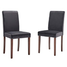 Modway - Prosper Velours rembourré Fauteuil d’appoint de salle à manger Ensemble de 2 - Gris-Chaises de salle à manger Parsons