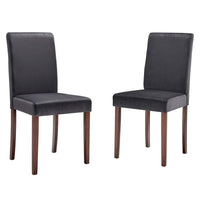 Modway - Prosper Velours rembourré Fauteuil d’appoint de salle à manger Ensemble de 2 - Gris-Chaises de salle à manger Parsons