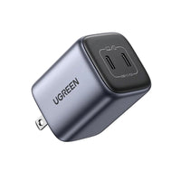 UGREEN - Nexode Chargeur Rapide 45W - 2x USB-C-Chargeur mural 2 ports : Vous permet de charger rapidement deux appareils en même temps à pleine vitesse. 