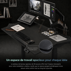 MotionGrey - Bureau debout électrique réglable Ultra  avec plateau inclinable - 55,1 po - Noir-8