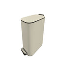 Modern Homes - Poubelle étroite à pédale 6 L - beige-Profil mince pour espaces étroits