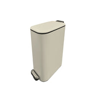 Modern Homes - Poubelle étroite à pédale 6 L - beige-Profil mince pour espaces étroits