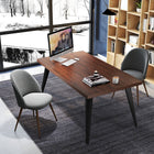 Homy Casa - Chaises d'accueil rembourrées - Lot de 2, tissu gris-Dossier ergonomique offrant un bon soutien du dos et favorisant une bonne posture.

