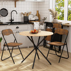 FurnitureR - Bureau d'ordinateur élégant couleur noyer avec support pour dessus de bureau-6