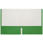 Staples - Porte-document à deux pochettes - format lettre - vert-Peut contenir jusqu'à 100 feuilles de papier de format lettre (50 par pochette)