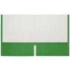 Staples - Porte-document à deux pochettes - format lettre - vert-Peut contenir jusqu'à 100 feuilles de papier de format lettre (50 par pochette)
