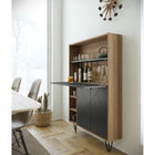 Nexera - Bureau mural Slim, Muscade et gris charbon-6
