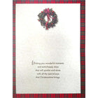 Rosedale - Cartes de souhaits Noël / Enveloppes - 5-1/2 po x 8 po - Meilleurs Voeux: Couronne de Noël - Paquet de 12-Imprimées sur un papier de qualité non couché