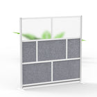 Luxor - Mur modulaire 70 x 70 - Cadre gris segmenté, acrylique givré, PET gris frais-Crée une intimité semi-permanente dans les espaces partagés