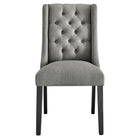 Modway - Baronet Bouton touffé Tissu Chaise à manger - Gris clair-Assemblée requise
