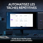 Logitech - MX Keys S Combo - Clavier et Souris Sans Fil Performants avec Repose Poignet-Éclairage Intelligent : Les touches du clavier rétroéclairé s'adaptent à l'environnement et s'illuminent lorsque vous approchez vos mains. Personnalisez les options d'éclairage sur Logi Options+ .