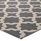 Modway - Cerelia Treillis marocains intérieurs et extérieurs Tapis 9 pi l x 12 pi L - Gris et beige-Haute densité / Tissé à la machine