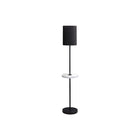 Monarch Specialties - Luminaire - 62 po H Lampadaire - Port Usb Inclus - Métal Noir - Marbre Blanc - Contemporain - Moderne-Lampadaire minimaliste de style contemporain en métal noir, d'une hauteur de 62 pouces, doté d'une étagère fixe intégrée et surmonté d'un grand abat-jour en tambour pour améliorer instantanément un décor moderne