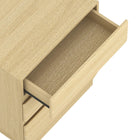 Manhattan Comfort - Ardea 20" Table de nuit contemporaine à 3 tiroirs - Chêne naturel-Design moderne minimaliste avec des façades de tiroirs lisses et sans poignées pour un aspect épuré et ininterrompu