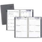 AT-A-GLANCE - Agenda hebdomadaire/mensuel traditionnel 2025 - 8 po H x 5 po l - Gris - Bilingue-Couverture en poly 2 pieces durable gris fonce
