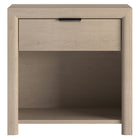 Hudson&Canal - Table de chevet rectangulaire Clara 24 po, aulne blanc-Il est doté d'un tiroir à glissières douces et d'un espace de rangement ouvert à compartiments